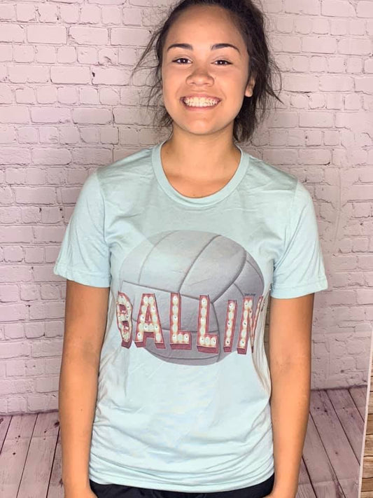 Ballin'-baseball, softball, football, basketball, volleyball