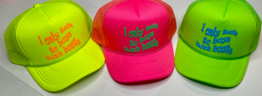 I Only Talk to Boys with Boats Neon Cap
