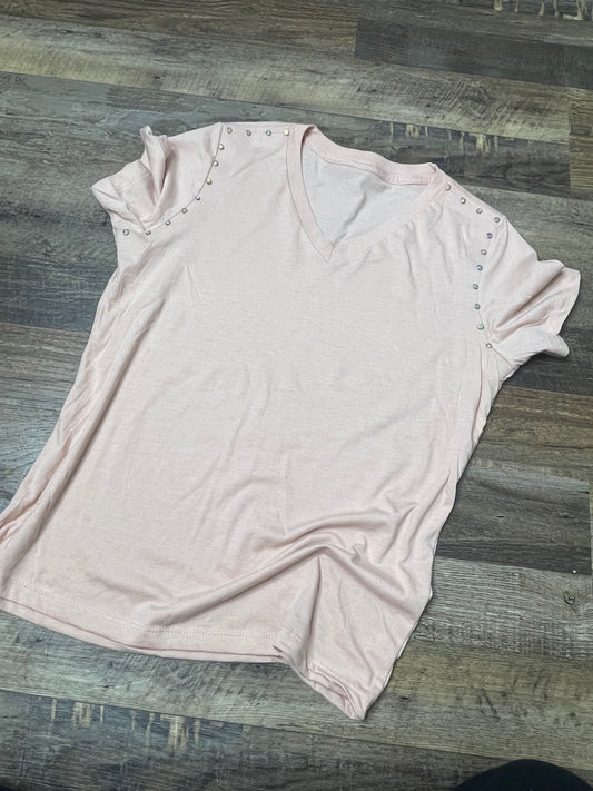 Peach/AB Rivet Tee