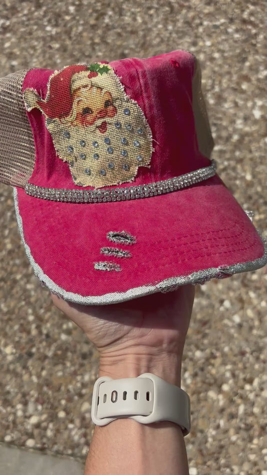 Solid Red Hat Santa Cap