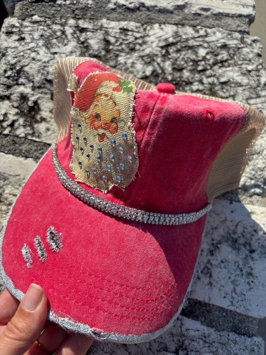 Solid Red Hat Santa Cap