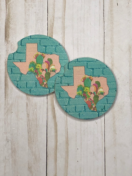 Pink Texas Coasters