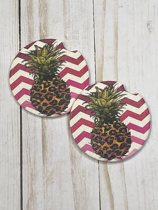 Leopard Pineapple Coasters