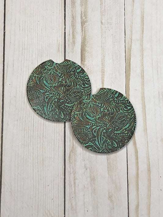 Tooled Leather Coasters
