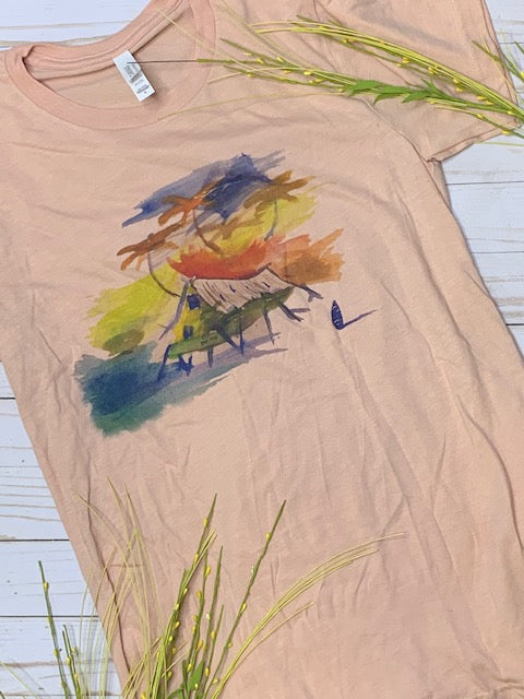 Watercolor beach
