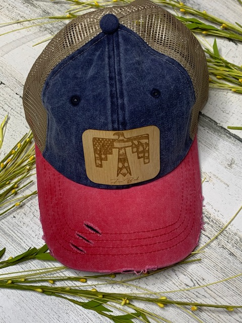 Thunderbird wood patch cap