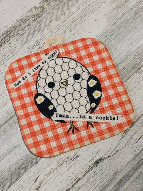 How do I like my eggs pot holder