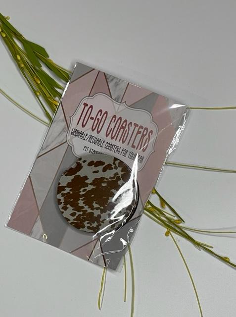 Cow print coaster