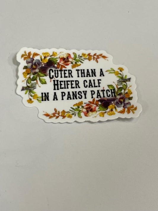 Cuter than a heifer calf sticker (set of 3)